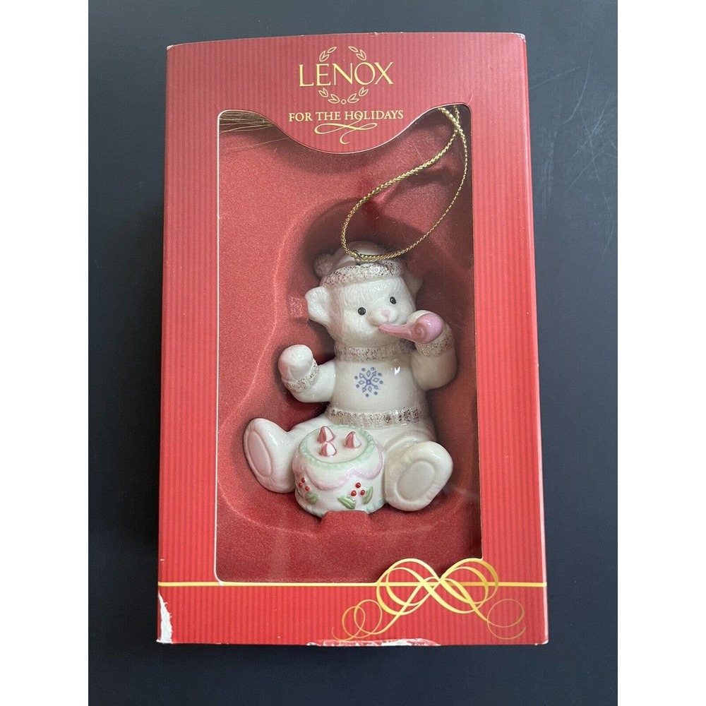 Lenox Teddys Celebration Christmas Ornament